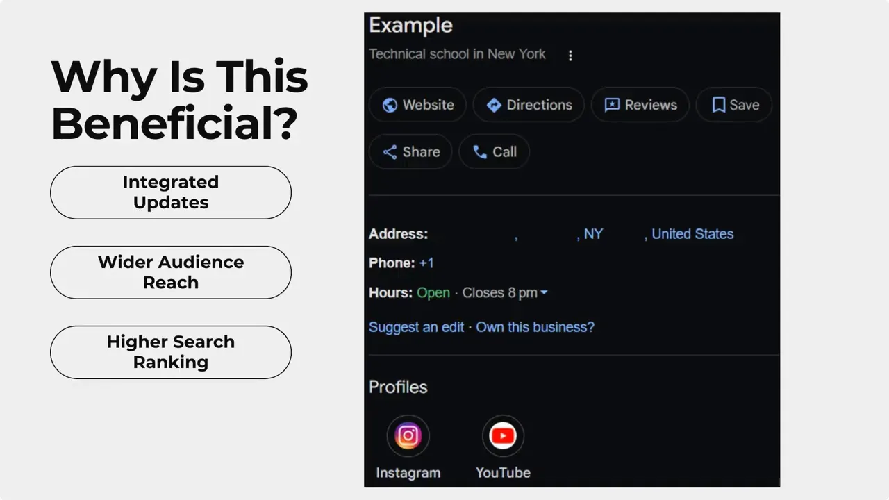 Benefits of connecting GBP to social and messaging channels