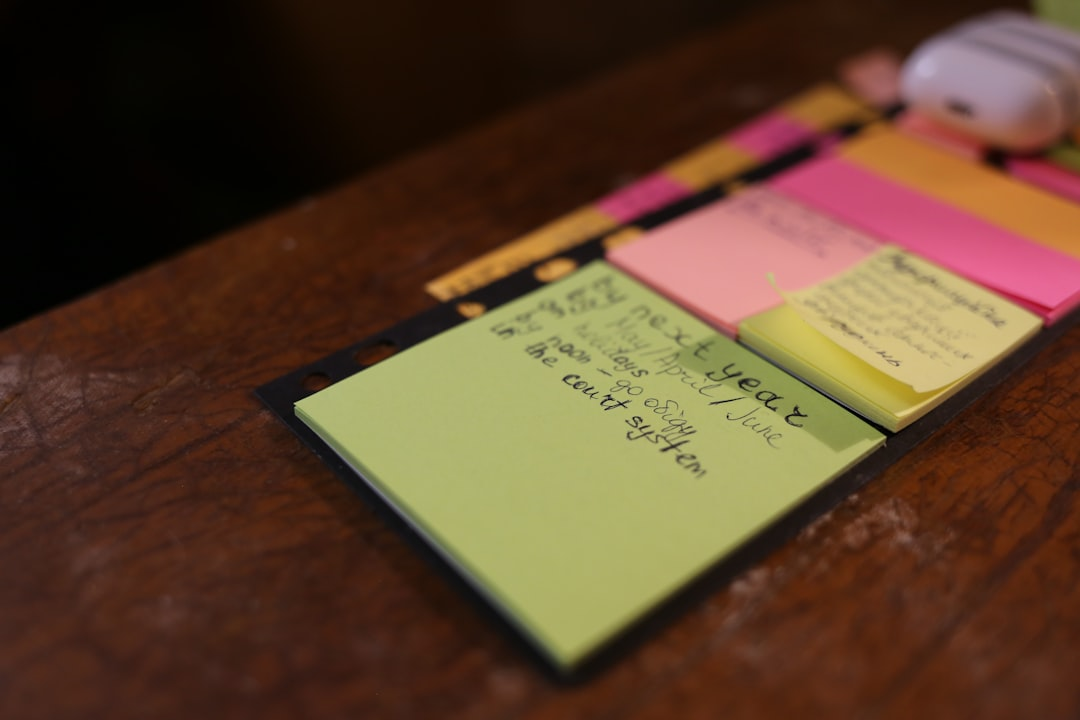 colorful sticky notes on kanban board