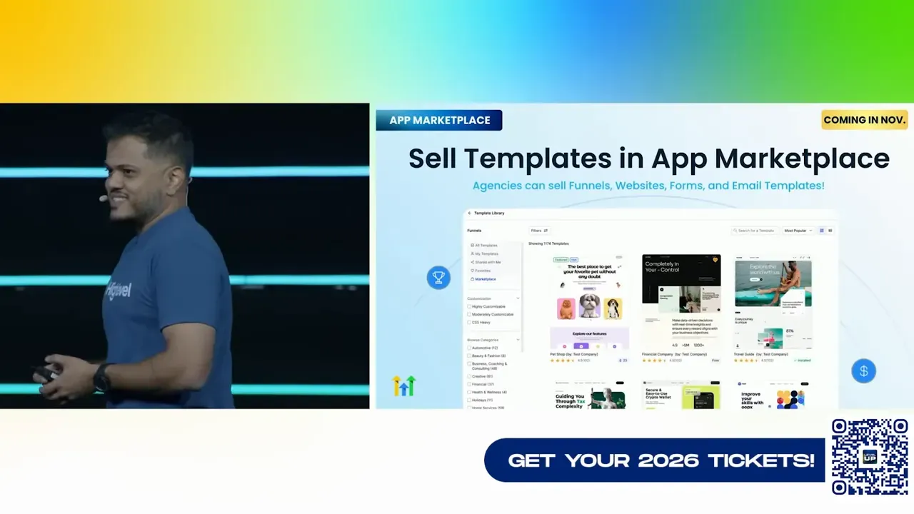 Marketplace and templates demonstration for selling templates