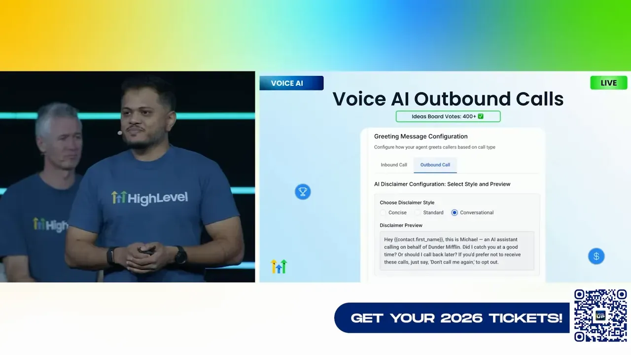 Voice chat widget slide showing website integration