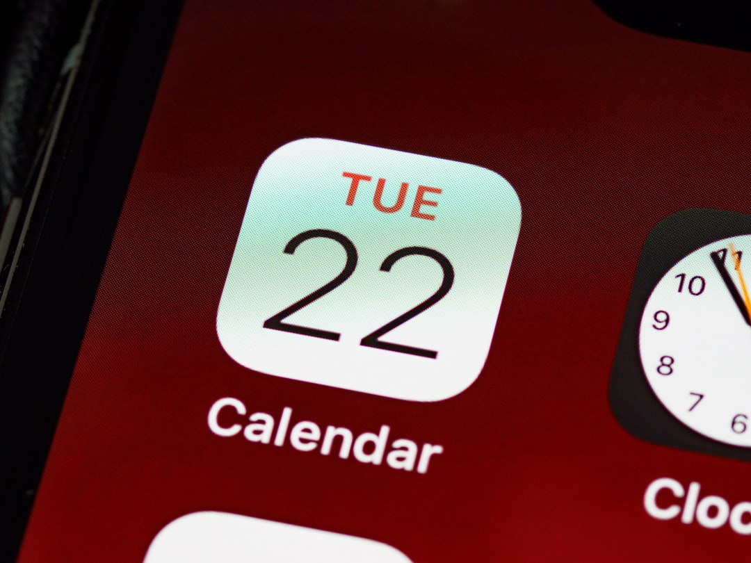 smartphone showing calendar notification