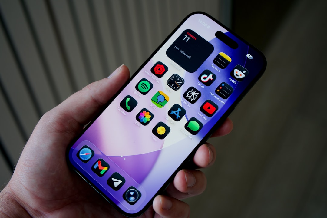 mobile app interface on phone