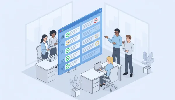Agency CRM dashboard showing conversation SLA timers in green, amber, and red with team members monitoring response times across messaging channels