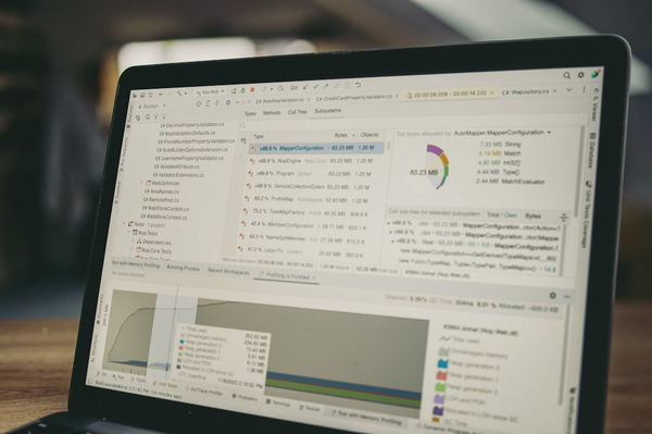 spreadsheet on laptop inventory management